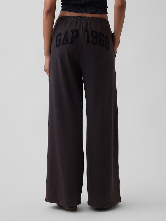 フレンチテリー GAP1969ロゴ バギースウェットパンツ-3