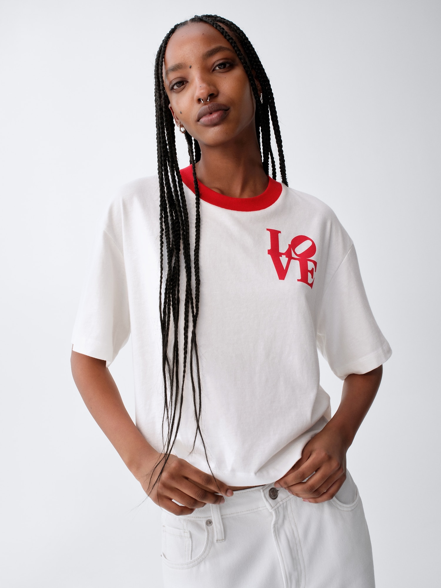 Gap公式オンラインストア | ロバート・インディアナ LOVE クロップドT