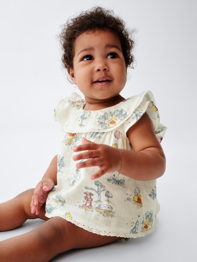 くまのプーさん コットンガーゼ コーデセット (ベビー)-3