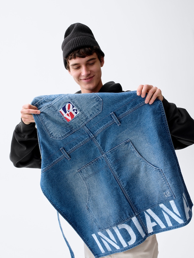 ロバート・インディアナ LOVE デニムエプロン-3