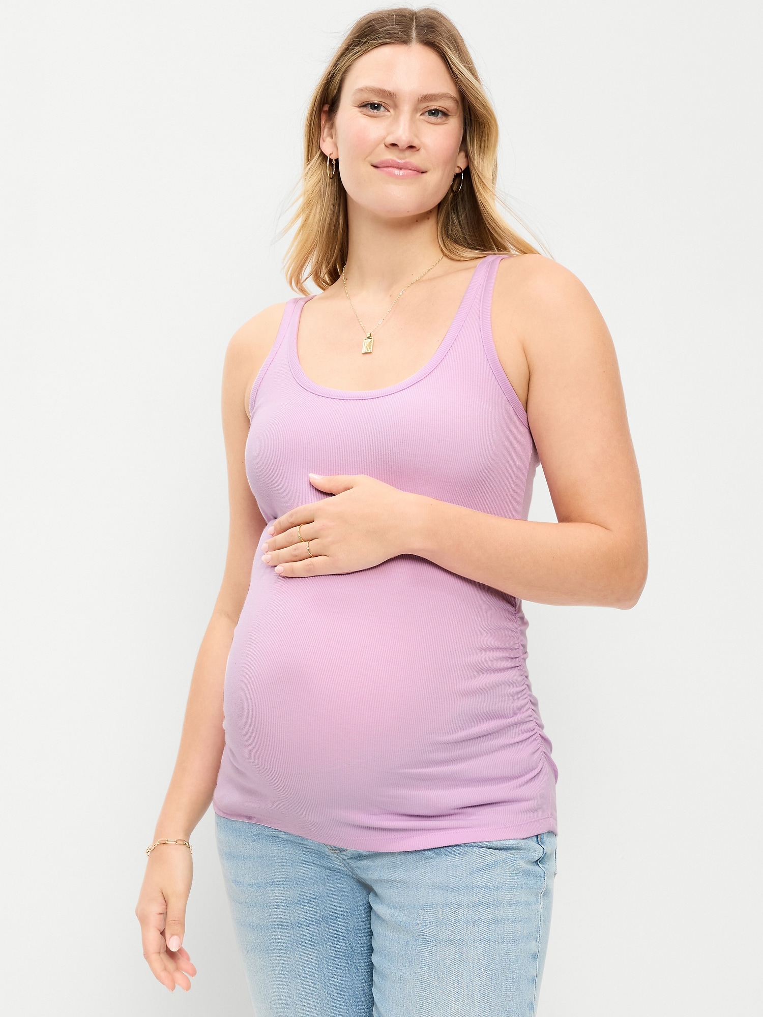 CAMISOLE CÔTELÉE À ENCOLURE DÉGAGÉE DE MATERNITÉ