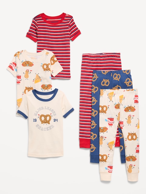 Snug-Fit Graphic Pajama 6-Piece for Toddler & Baby