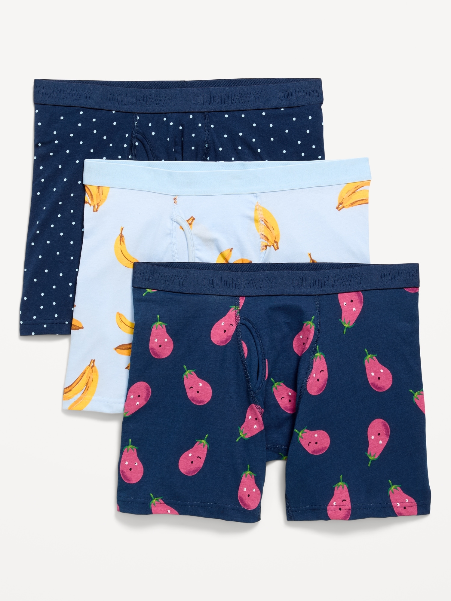 Printed Boxer-Brief Underwear 3-Pack -- 6.25-inch inseam