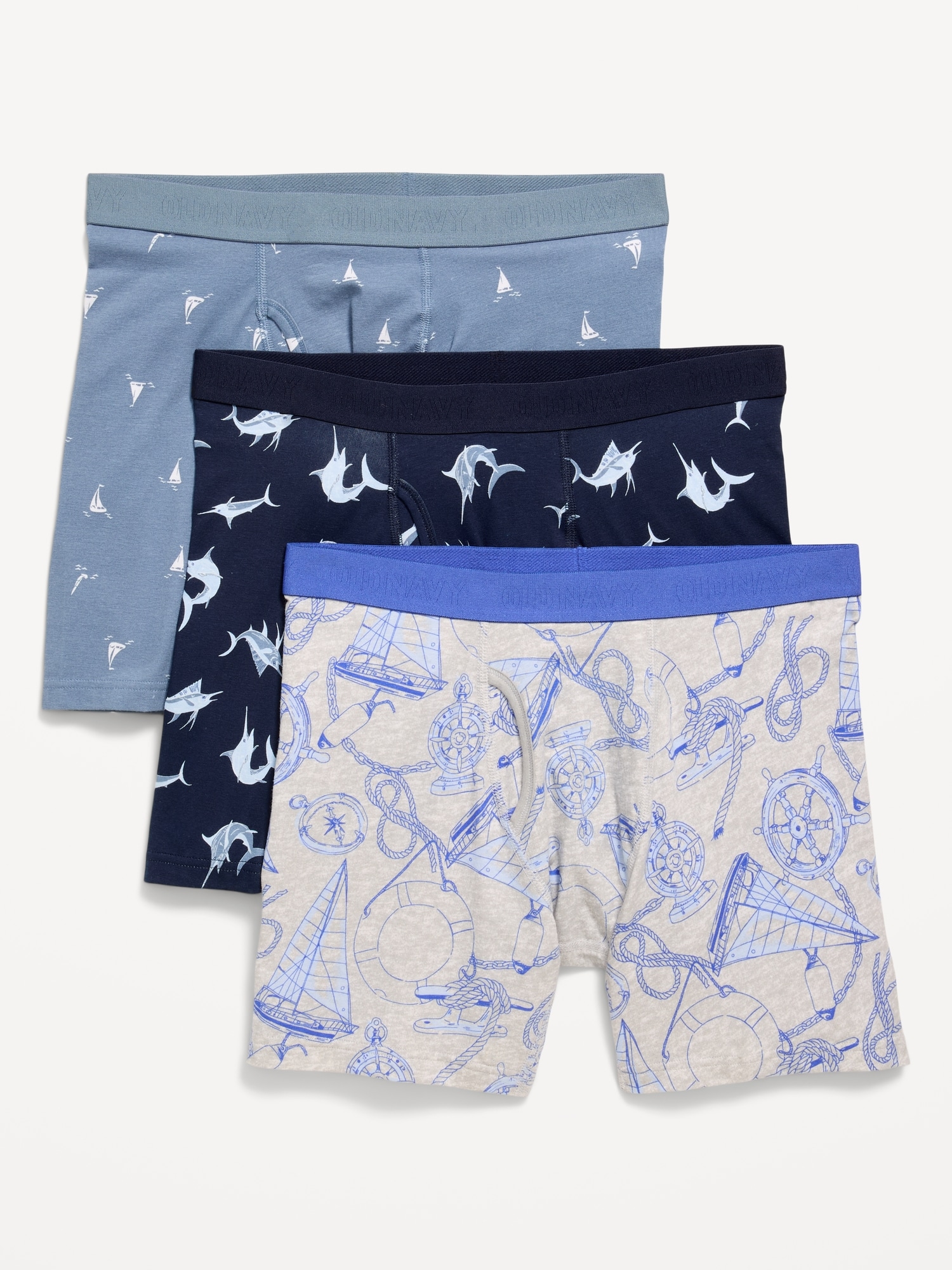 Printed Boxer-Brief Underwear 3-Pack -- 6.25-inch inseam