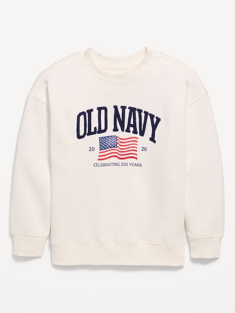 Oversized Logo-Graphic Sweatshirt for Boys