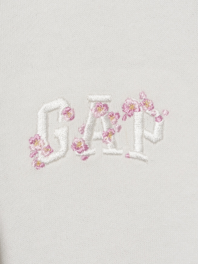 ヴィンテージソフト フレンチテリー SAKURA GAPロゴ オーバーサイズ ジップアップパーカー-5