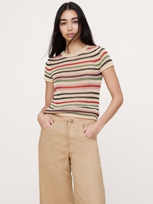 エアルーム リネン ニット Tシャツ