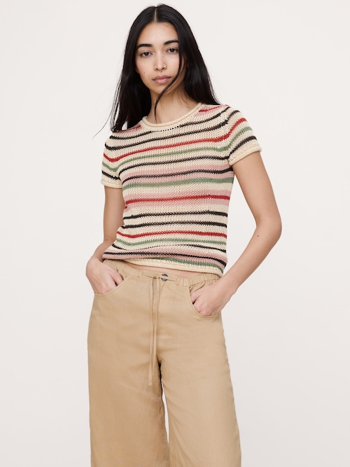 エアルーム リネン ニット Tシャツ