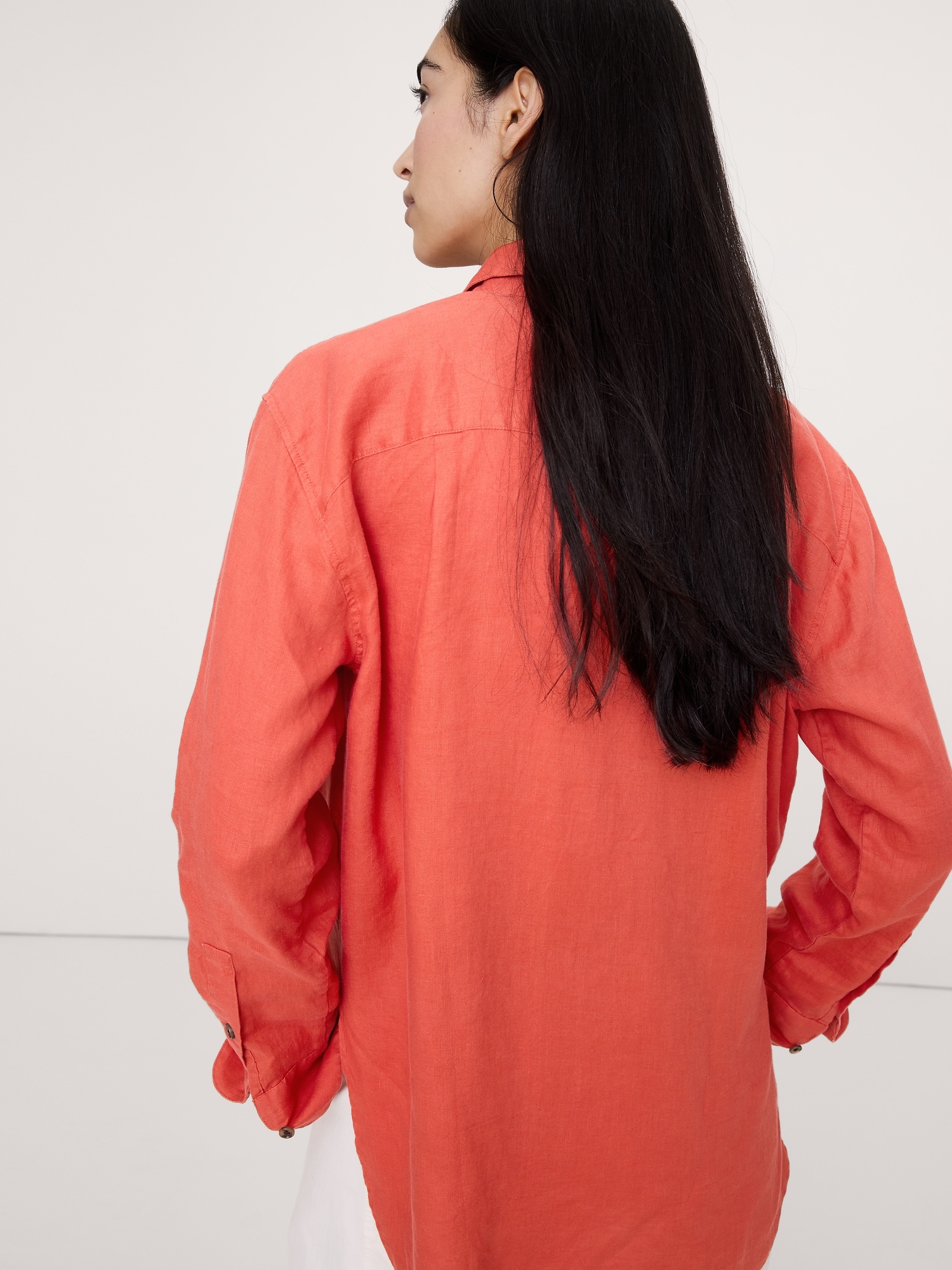 オーバーサイズ リネン シャツ-1