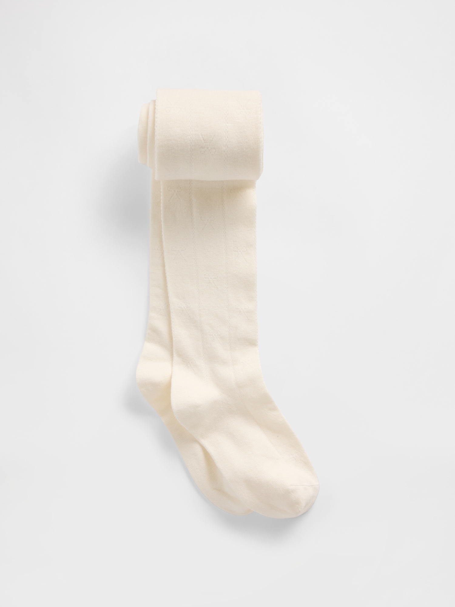 Kids Bow Pointelle Knit Tights