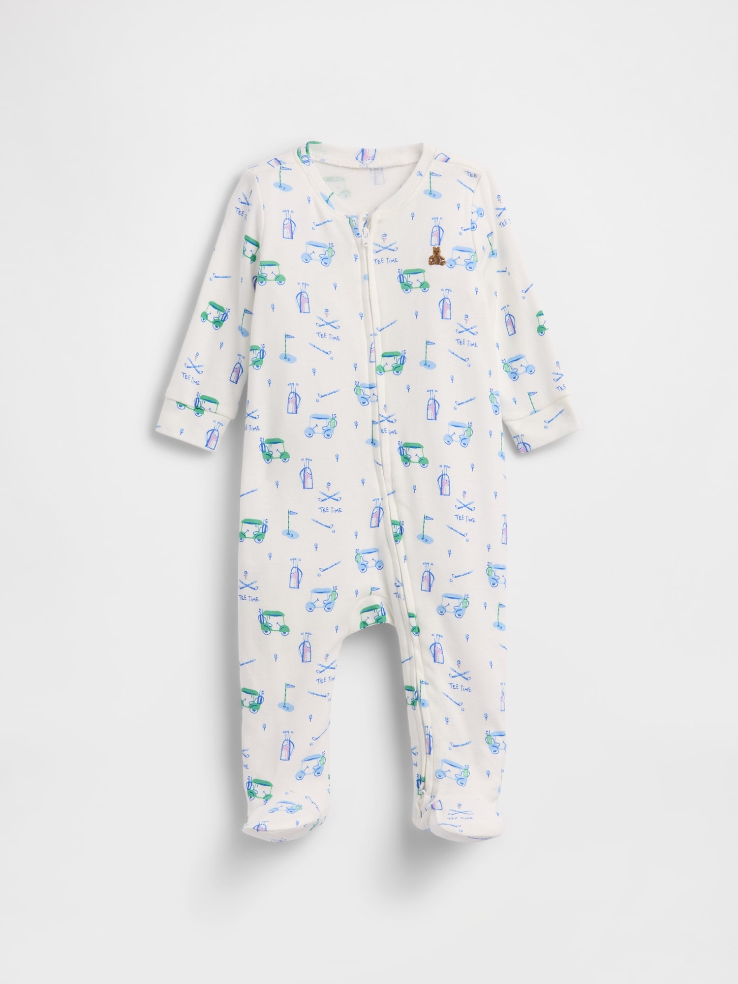 Baby Print Two-Way Zip One-Piece