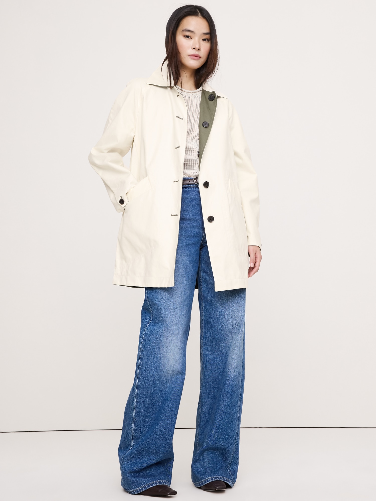 ショート リバーシブル コットン カーコート-0