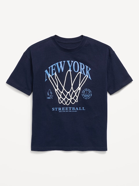 Oversized Short-Sleeve Graphic T-Shirt for Boys