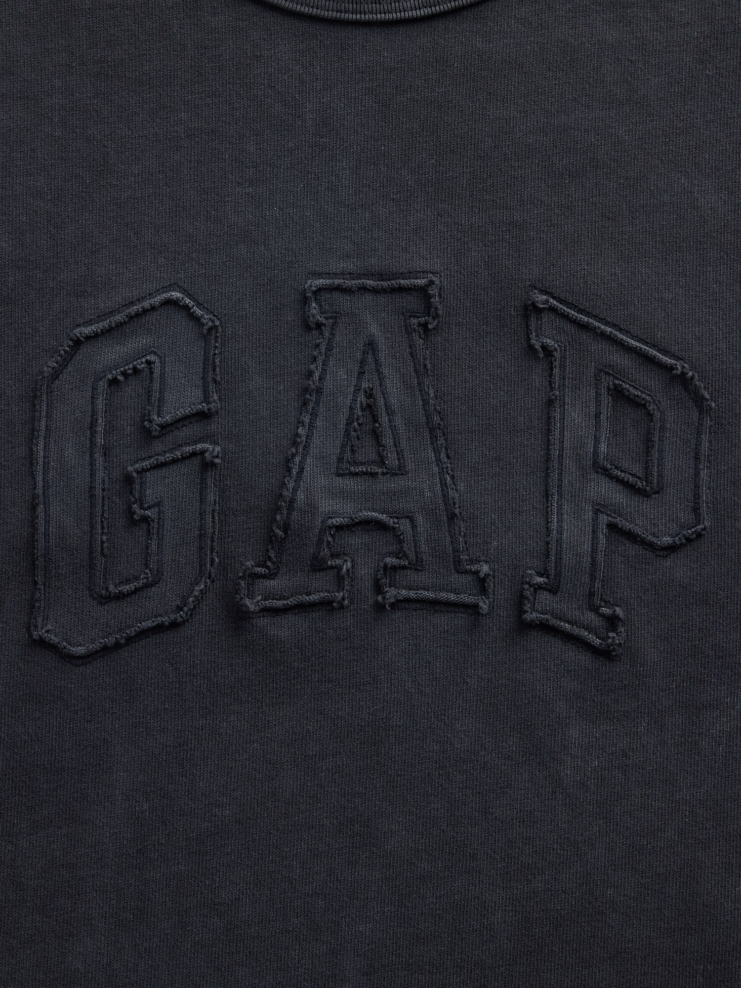 ヘビーウェイト リラックスフィット GAPロゴ クロップドTシャツ-3