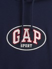ヴィンテージソフト フレンチテリー オーバーサイズ GAPロゴ クロップドパーカー-3