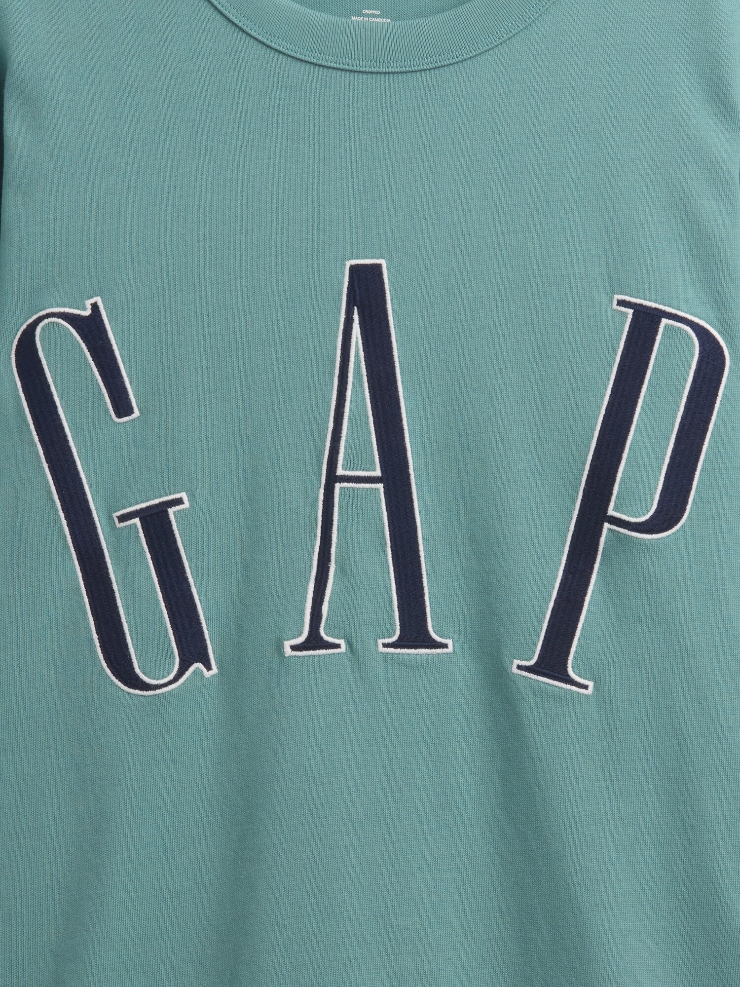 オーバーサイズ GAPロゴ クロップドTシャツ-3