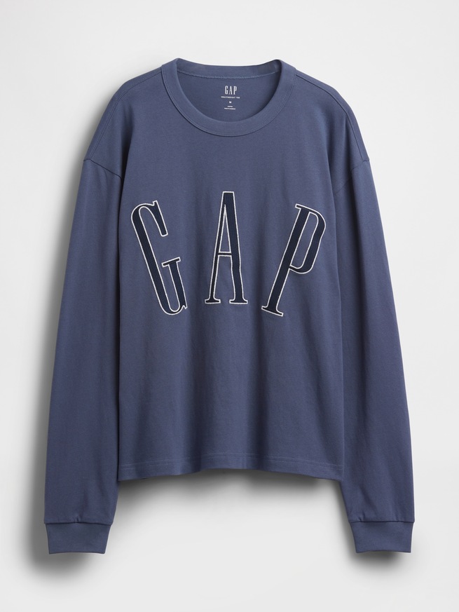 オーバーサイズ GAPロゴ クロップドTシャツ-4