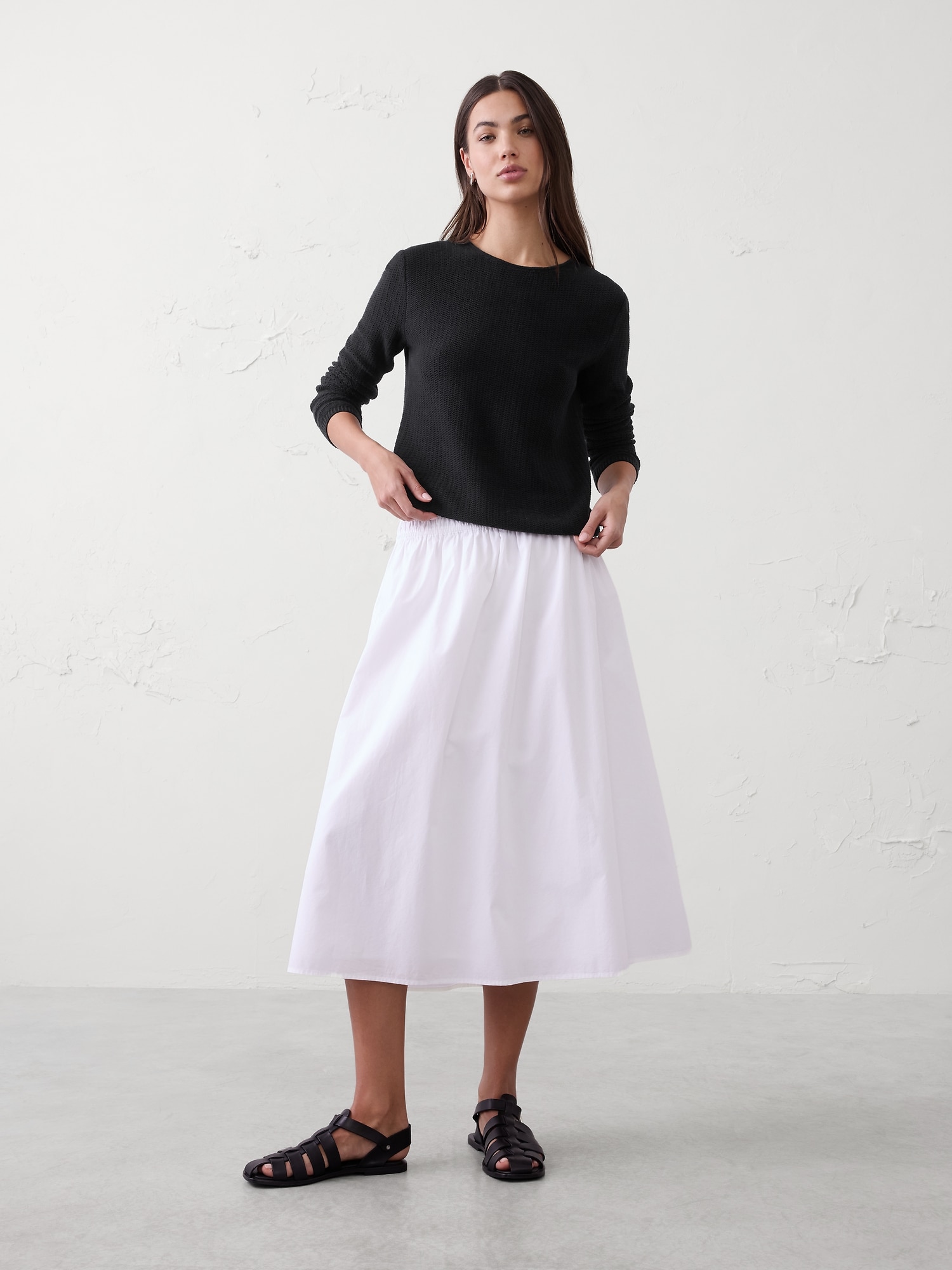 Texture Stitch Tie-Back Sweater