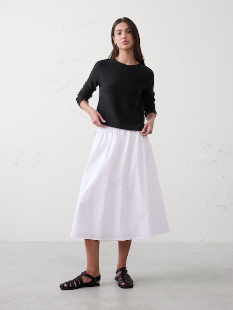 Texture Stitch Tie-Back Sweater