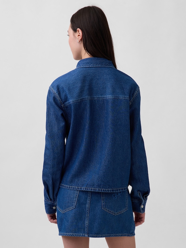 ウルトラソフトデニム GAPロゴシャツ-1