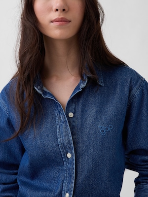 ウルトラソフトデニム GAPロゴシャツ