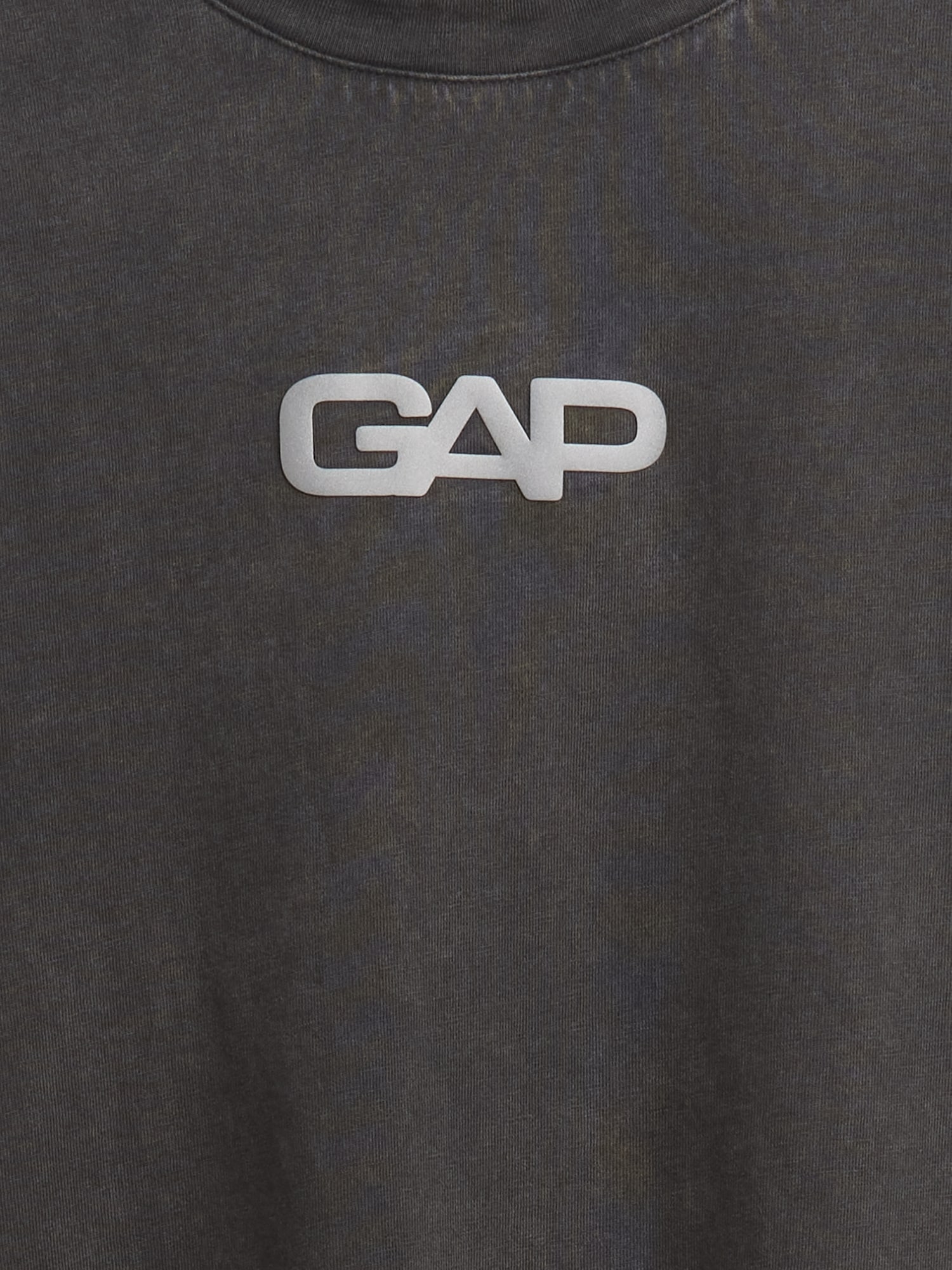 リラックスフィット GAPロゴ クロップドTシャツ-3