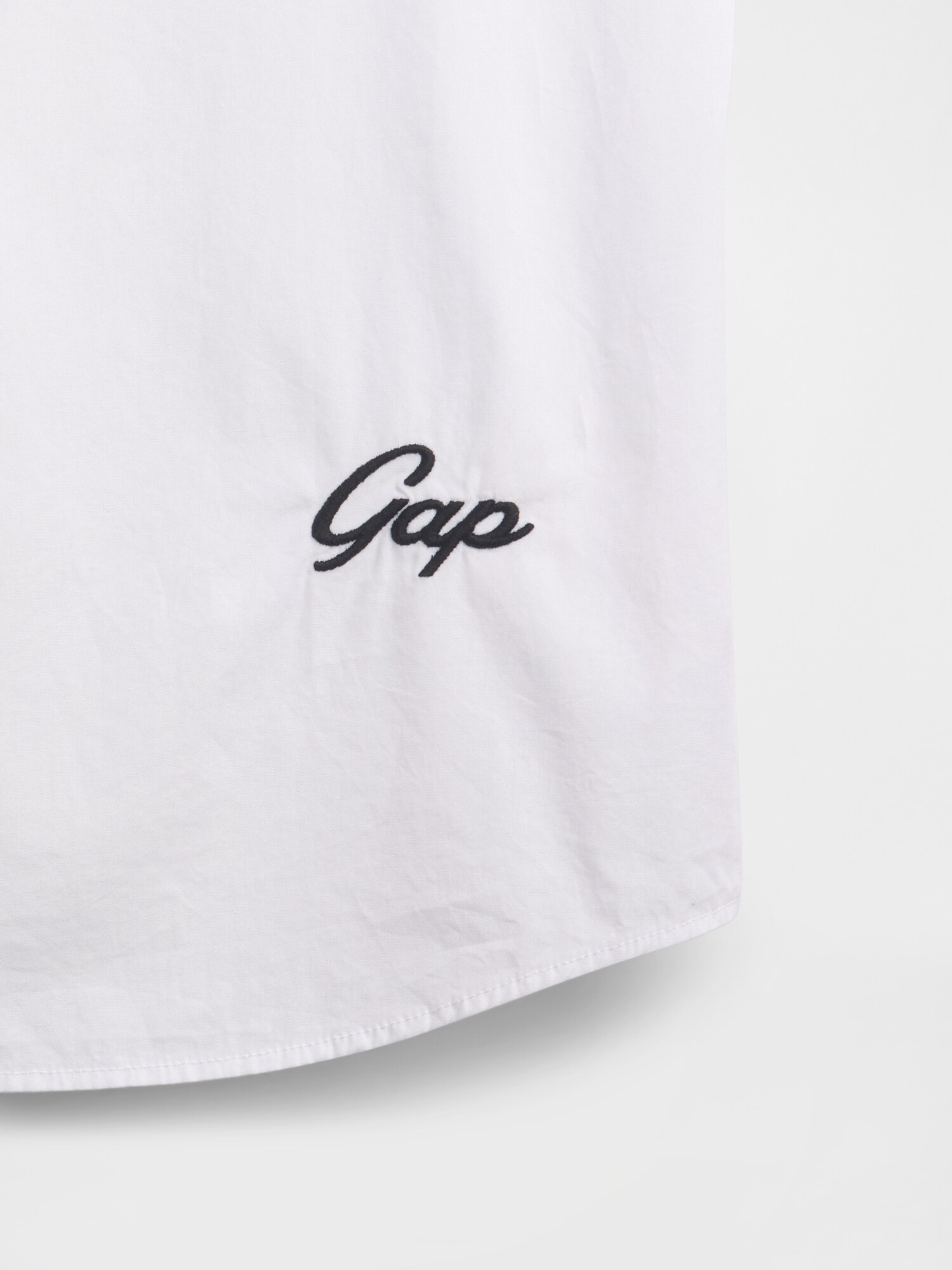 オーガニックコットン リラックスフィット GAPロゴ ポプリンシャツ-3