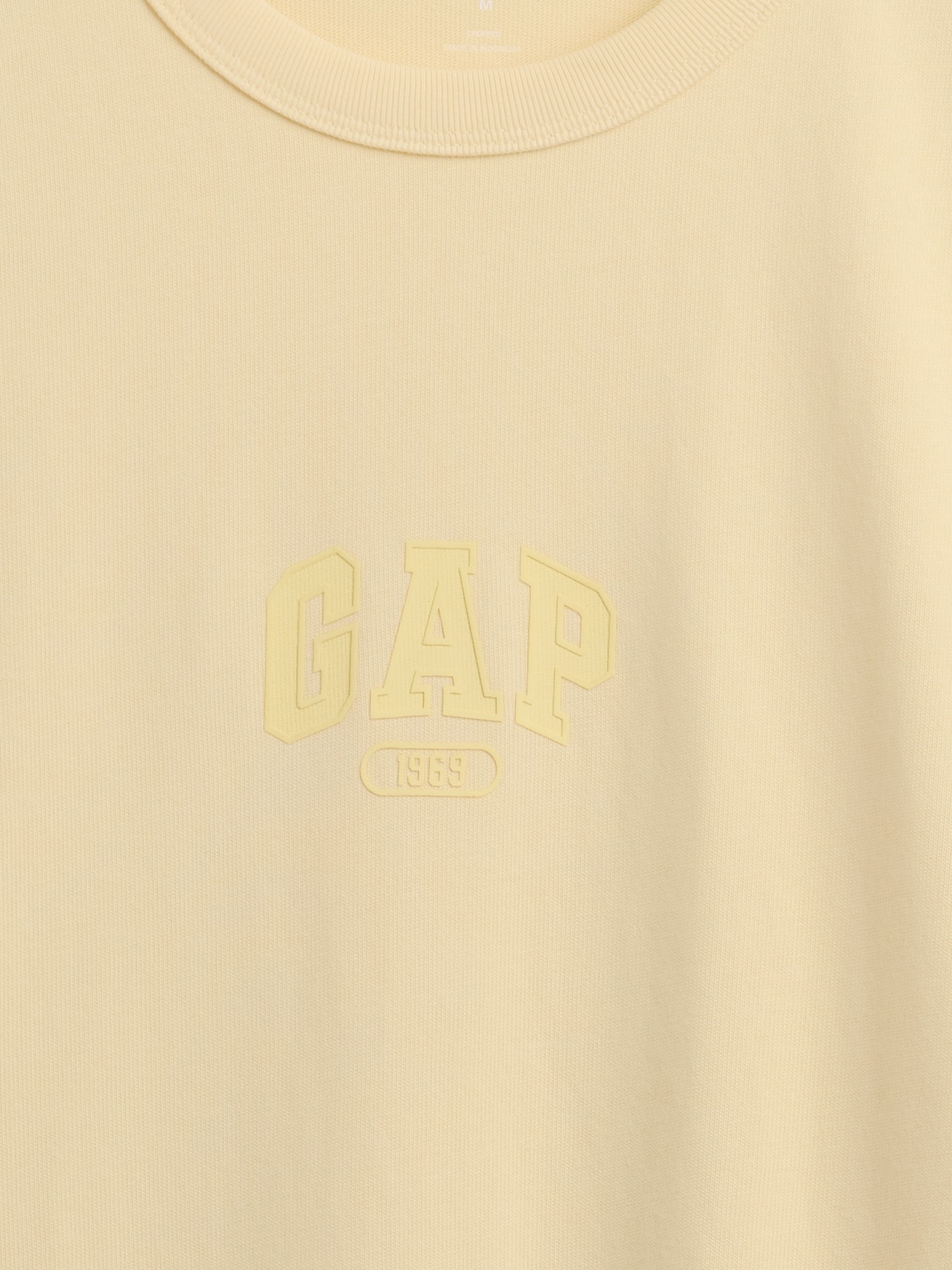 ヘビーウェイト リラックスフィット GAP1969ロゴ クロップドTシャツ-3