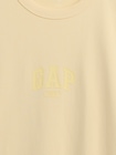 ヘビーウェイト リラックスフィット GAP1969ロゴ クロップドTシャツ-3