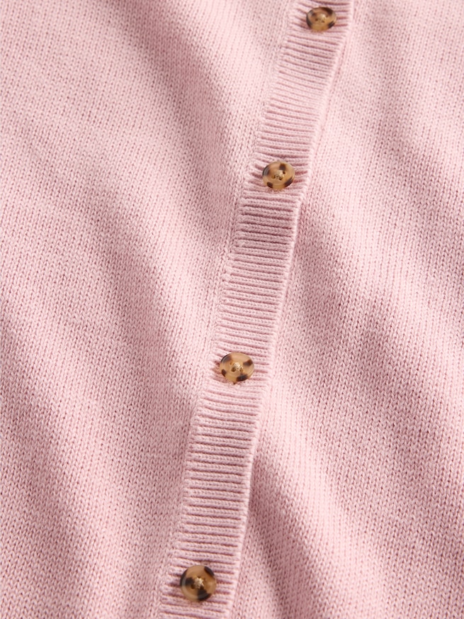 コットン100% リラックスフィット クロップド ニットカーディガン-3