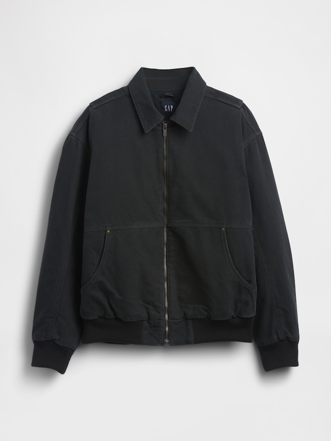 キャンバス ボンバージャケット-4