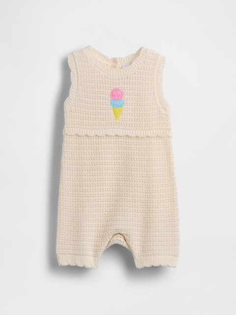 UNE-PIÈCE COURT CROCHETÉ À MOTIF DE CRÈME GLACÉE POUR BÉBÉ