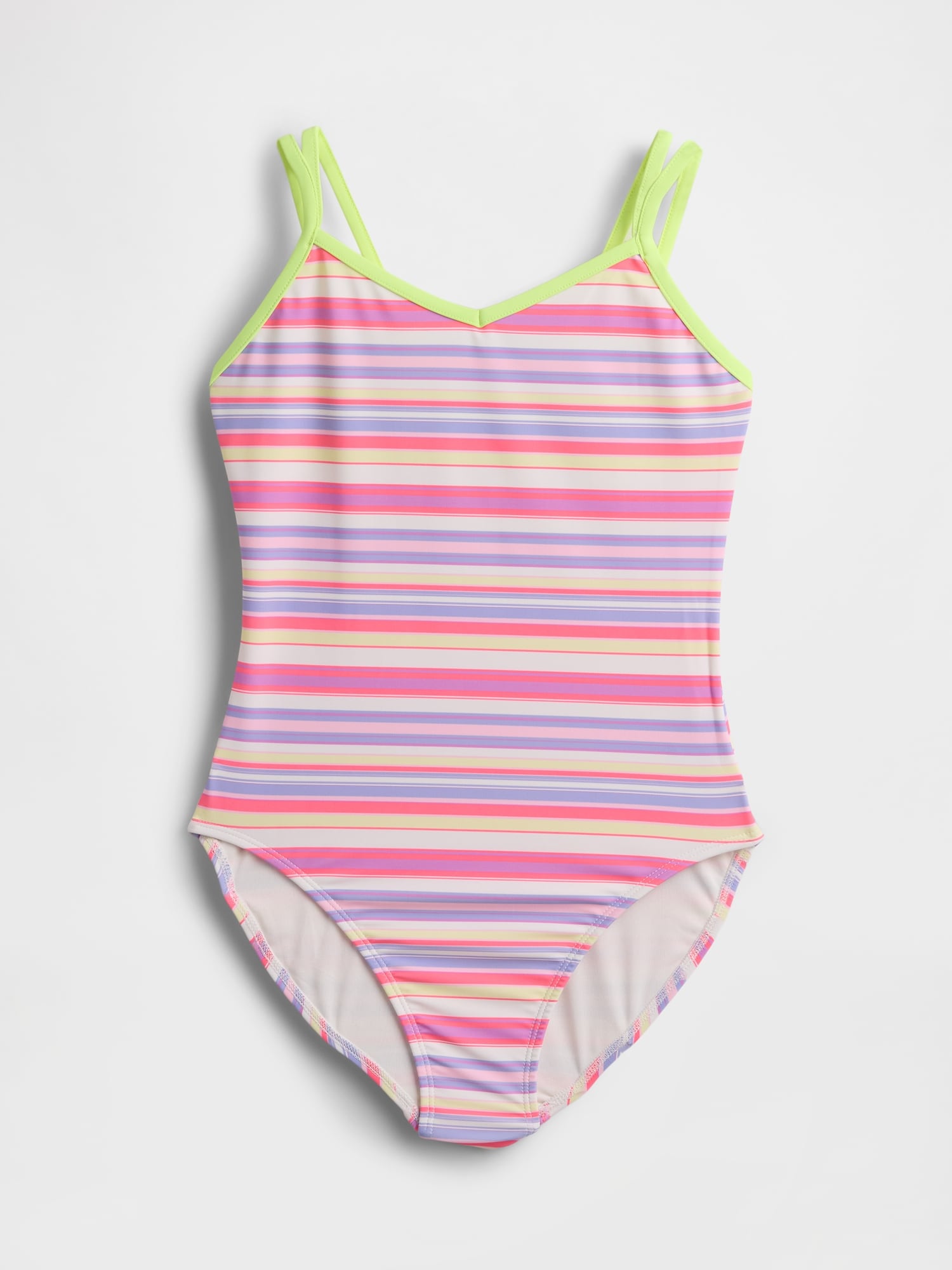 Kids V-Neck One-Piece Swimsuit