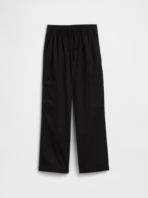 Kids Pull-On Relaxed Denim Cargo Pants
