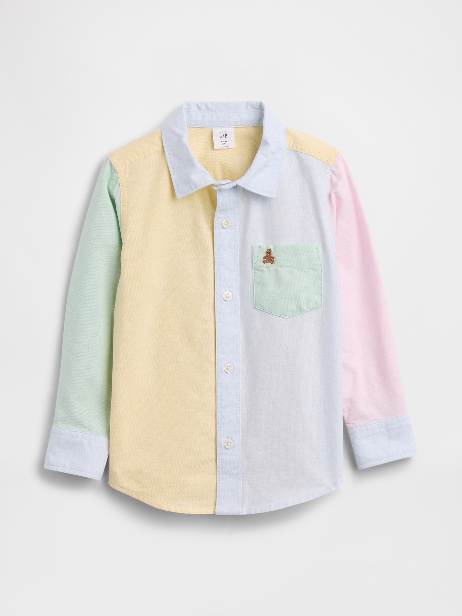 babyGap Brannan Bear Colorblock Oxford Shirt