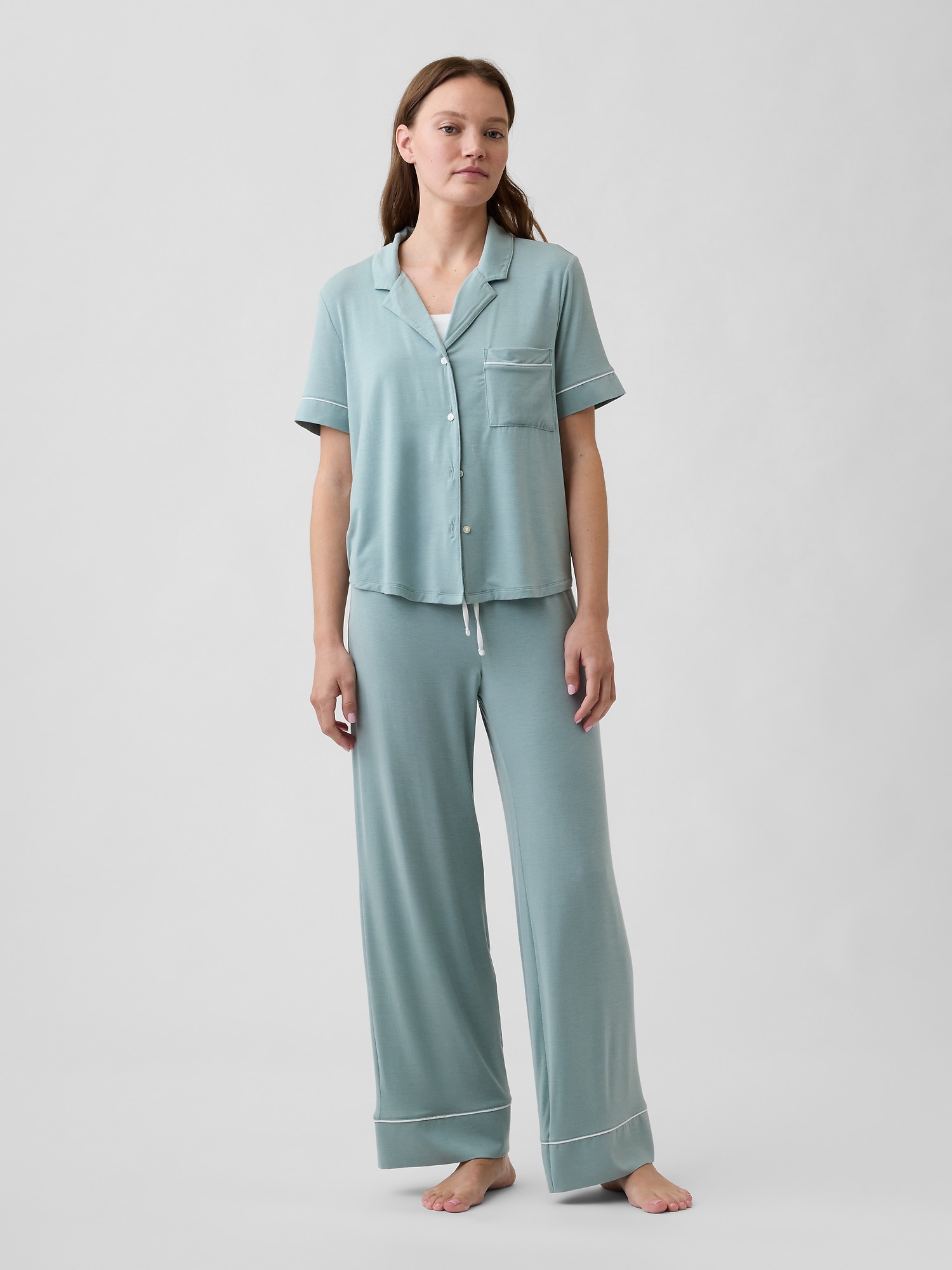 Modal Wide-Leg PJ Pants