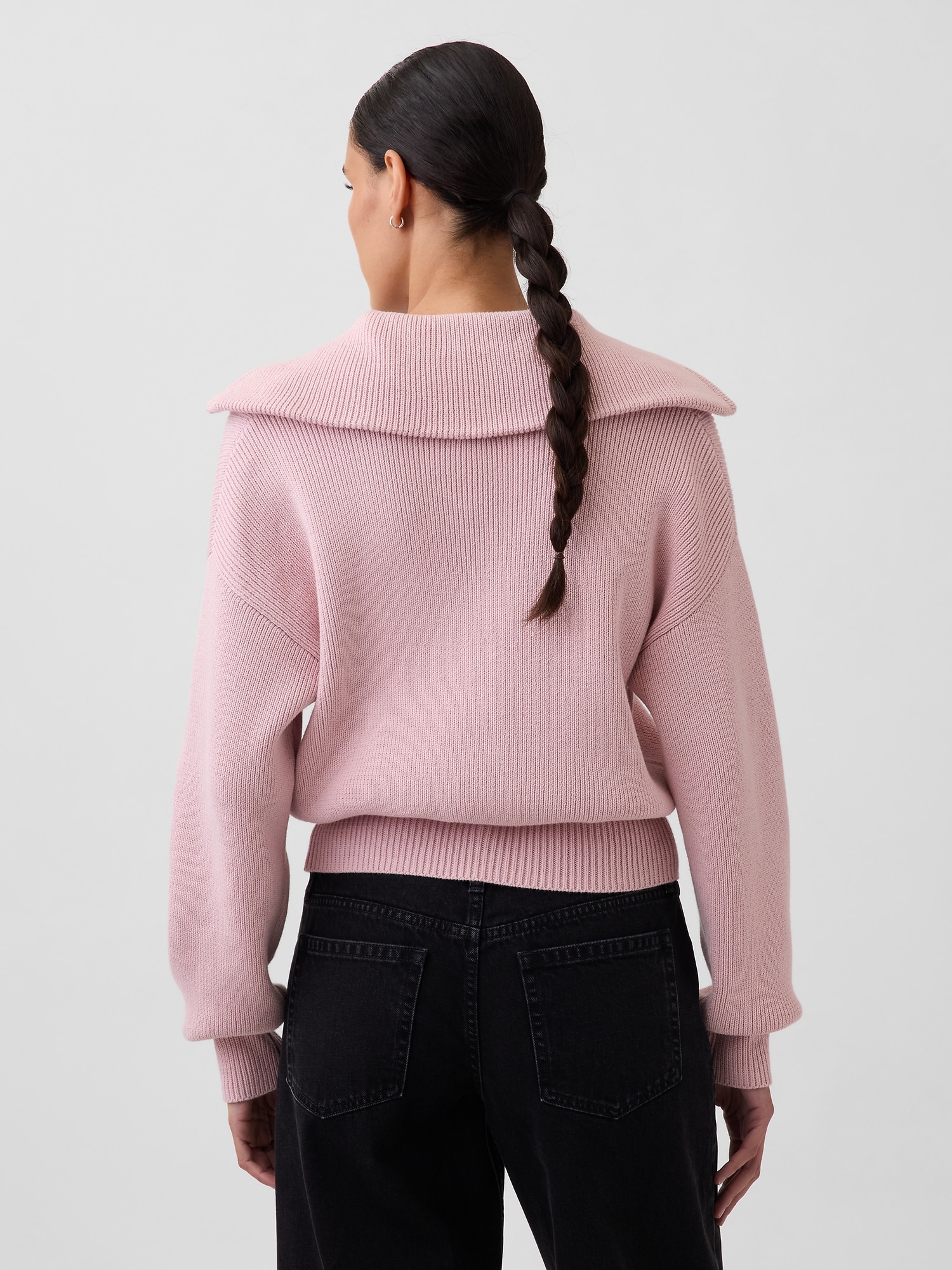 Gap公式オンラインストア | リラックスフィット GAPロゴ ハーフジップ