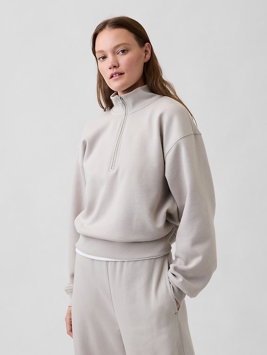 Relaxed Fleece Half-Zip Sweatshirt | Gap Factory