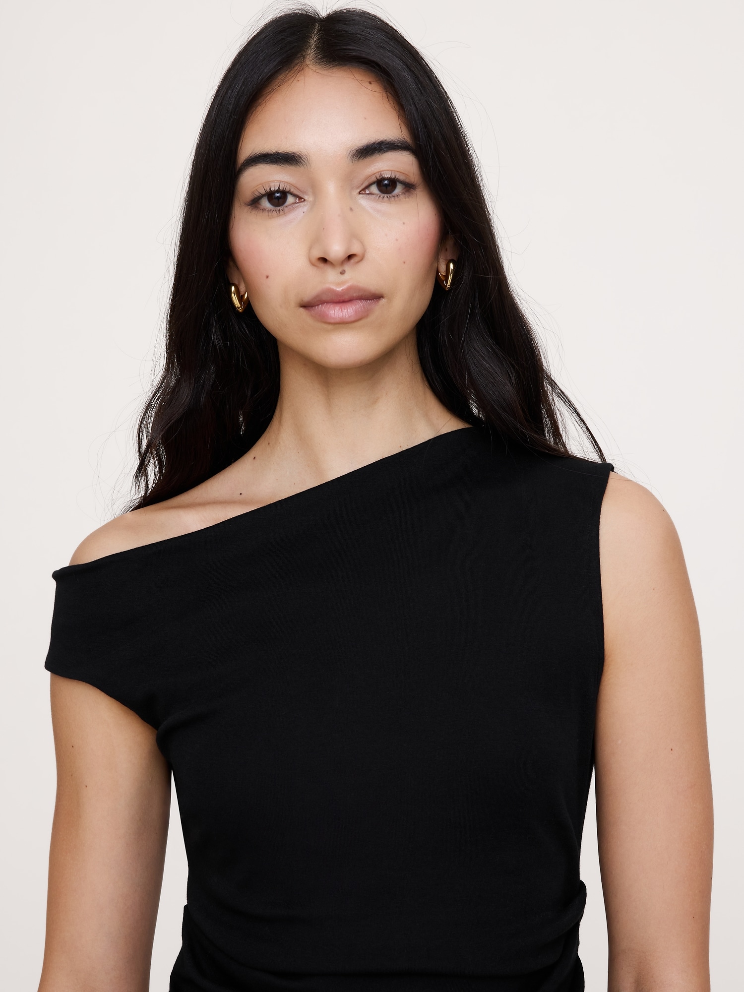Airy Cotton Asymmetrical Tank