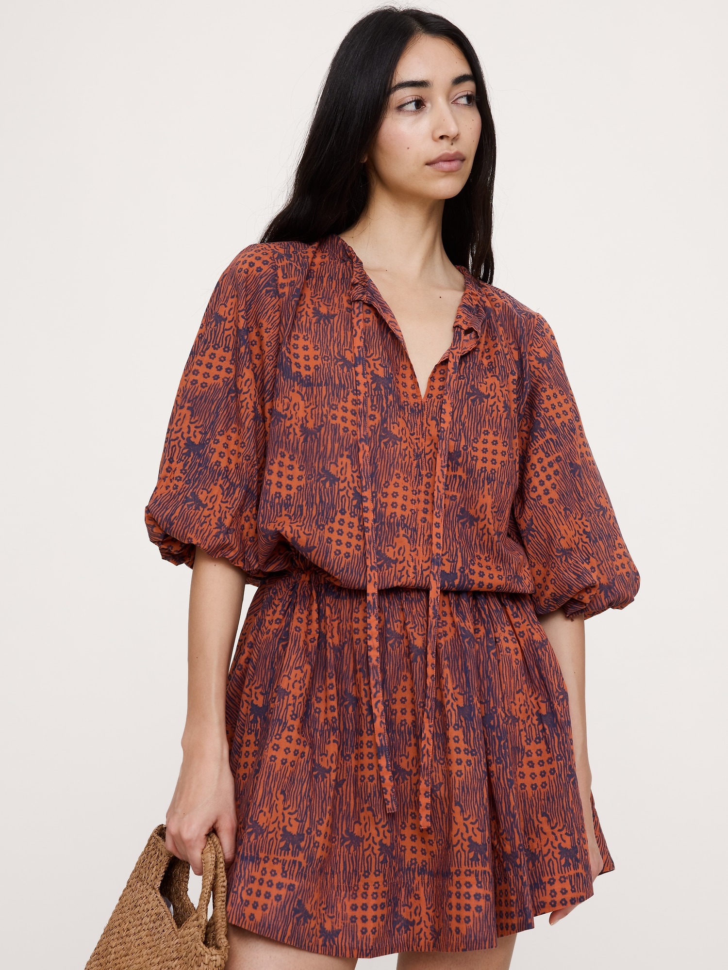 ROBE COURTE EN COTON LÉGER