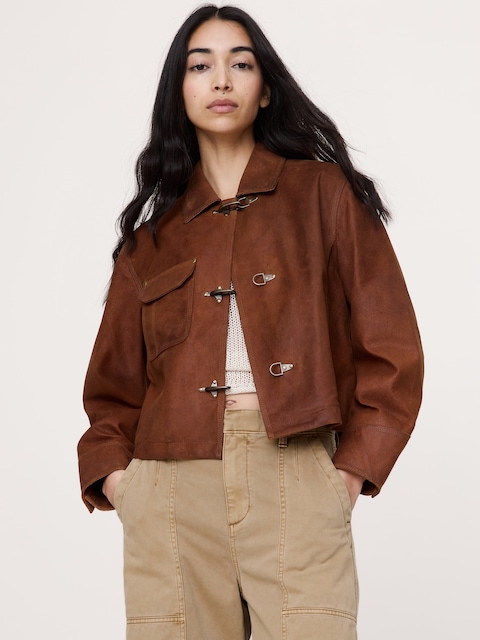 VESTE EN SUÈDE TEXTURÉ