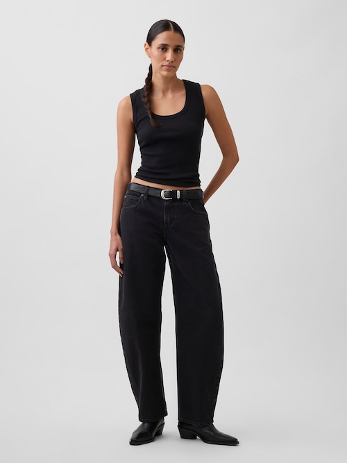 ローライズ バレルデニム