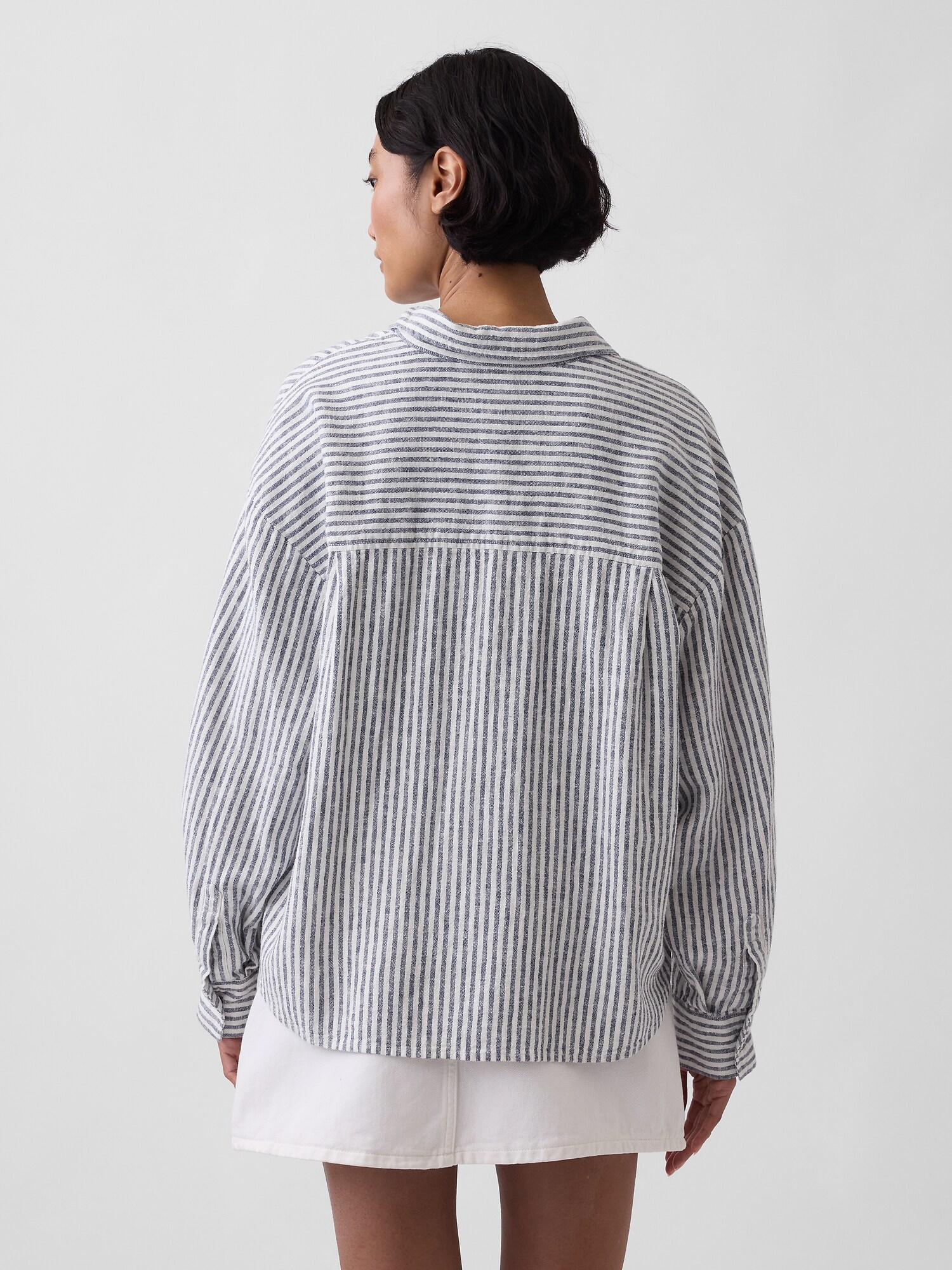 リネンブレンド オーバーサイズシャツ-2