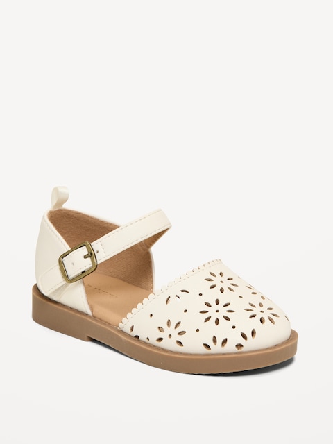 SANDALES DE BALLET ÉPAISSES EN SIMILICUIR POUR TOUTE-PETITE