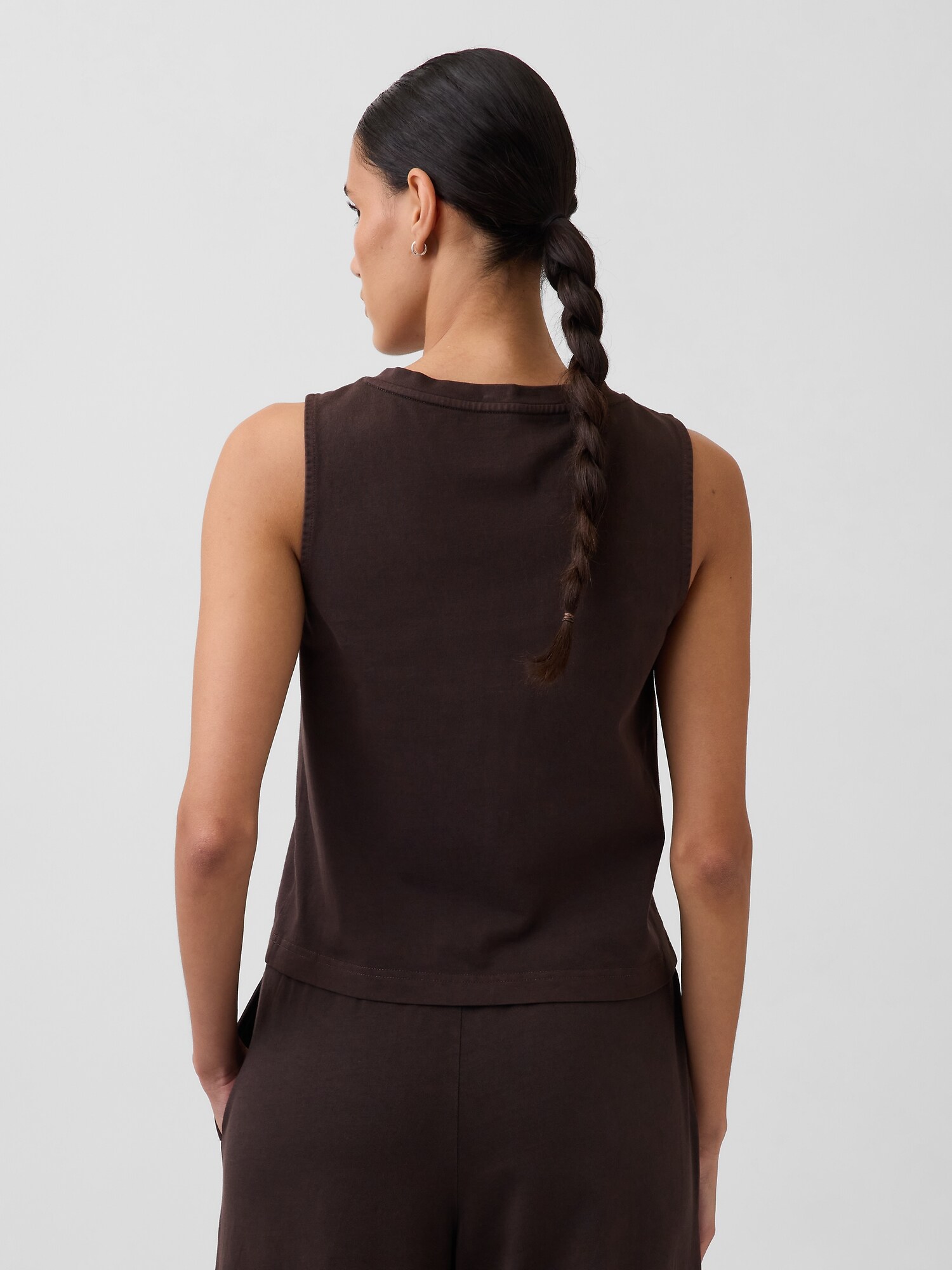 ニット クロップド タンクトップ-2