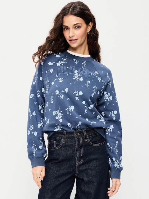 Vintage Crew-Neck Logo-Graphic Sweatshirt