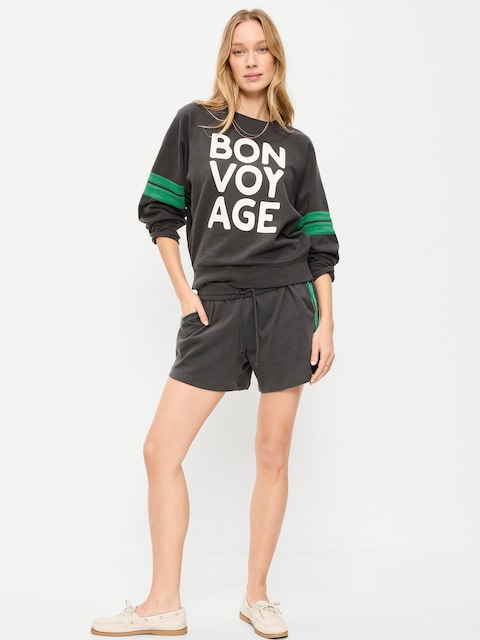 High-Waisted Pull-On Shorts -- 5-inch inseam