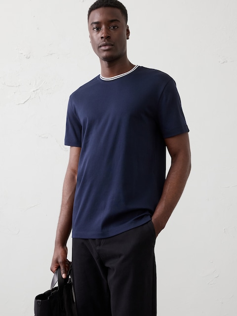 T-SHIRT RAS DU COU COUPE ÉTROITE LUXE ULTRA-DOUX