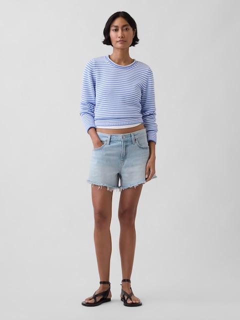 4" Mid Rise UltraSoft Relaxed Cutoff Shorts