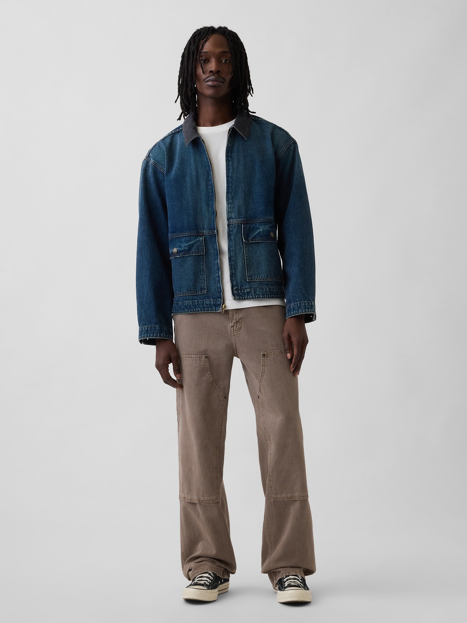 JEAN MENUISIER AMPLE ANNÉES 90 À GENOUX DOUBLE ÉPAISSEUR - Roasted Cashew 17